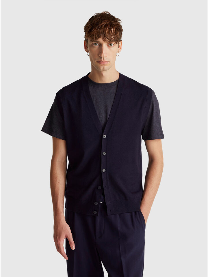 S/L V NECK SWEATER Men image number 4